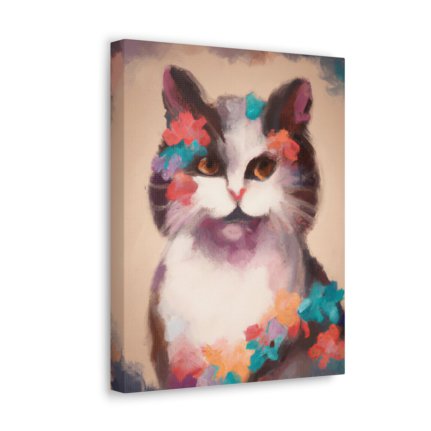 Kitty Blooms - Canvas