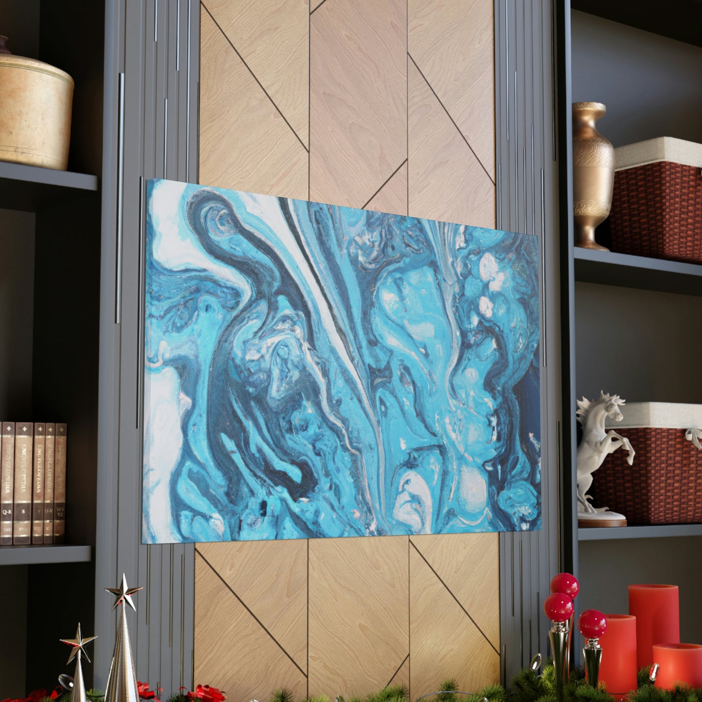 Aqua Swirl. - Canvas
