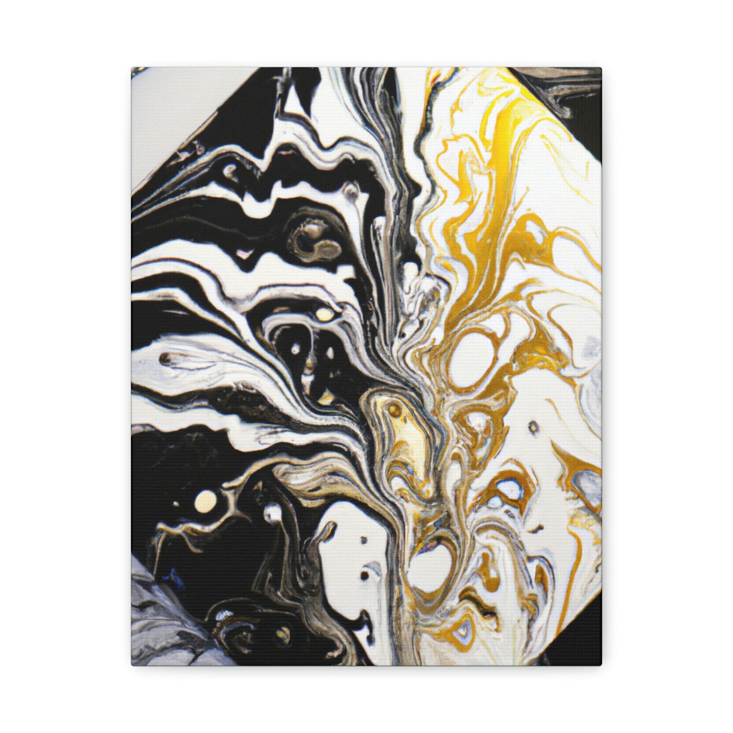 Golden Sparkle Flow. - Canvas