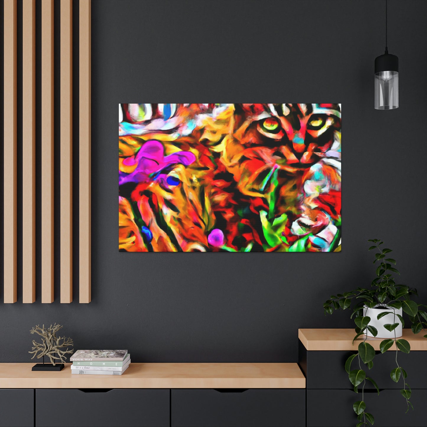 1. "Colored Flower Mix"
2. "Multi Flowered Cat"
3. "Digital Room Mix" - Canvas