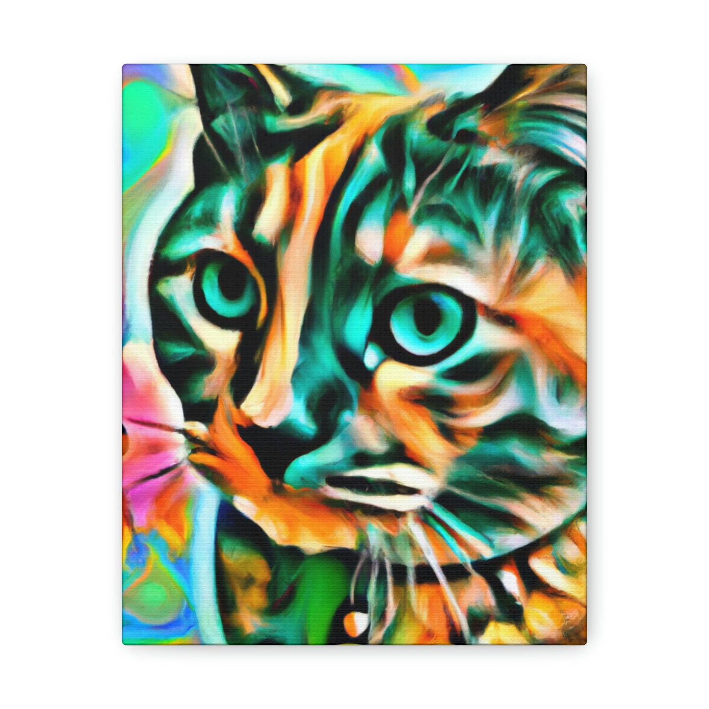 Bright Cat Blooms - Canvas