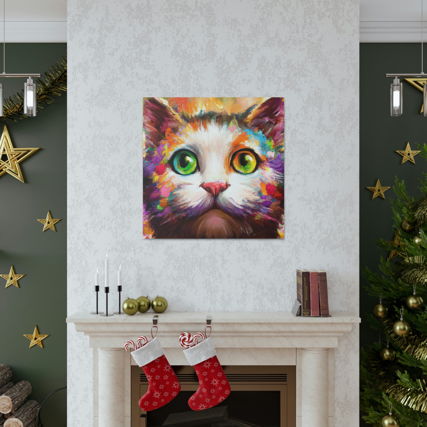 Feline Floral - Canvas