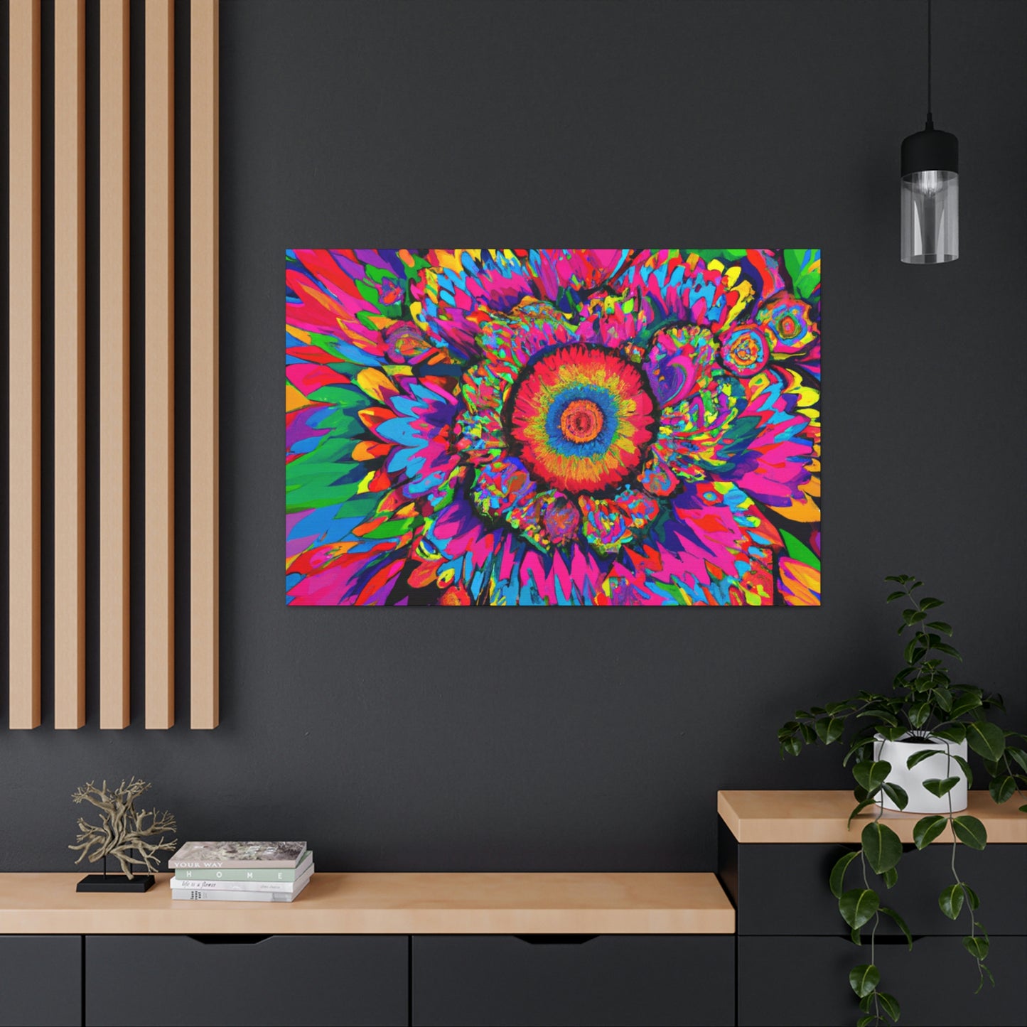 Vivid Floral Burst - Canvas