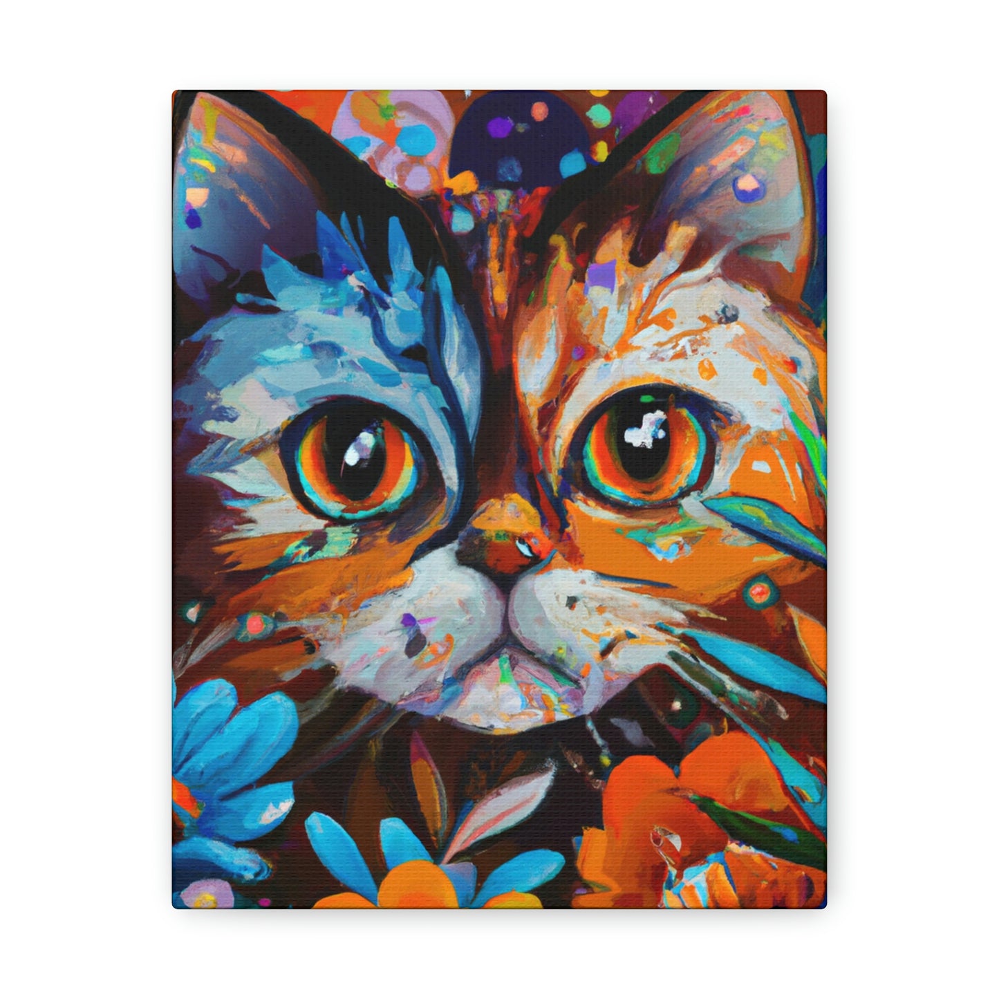 Flower Cat. - Canvas