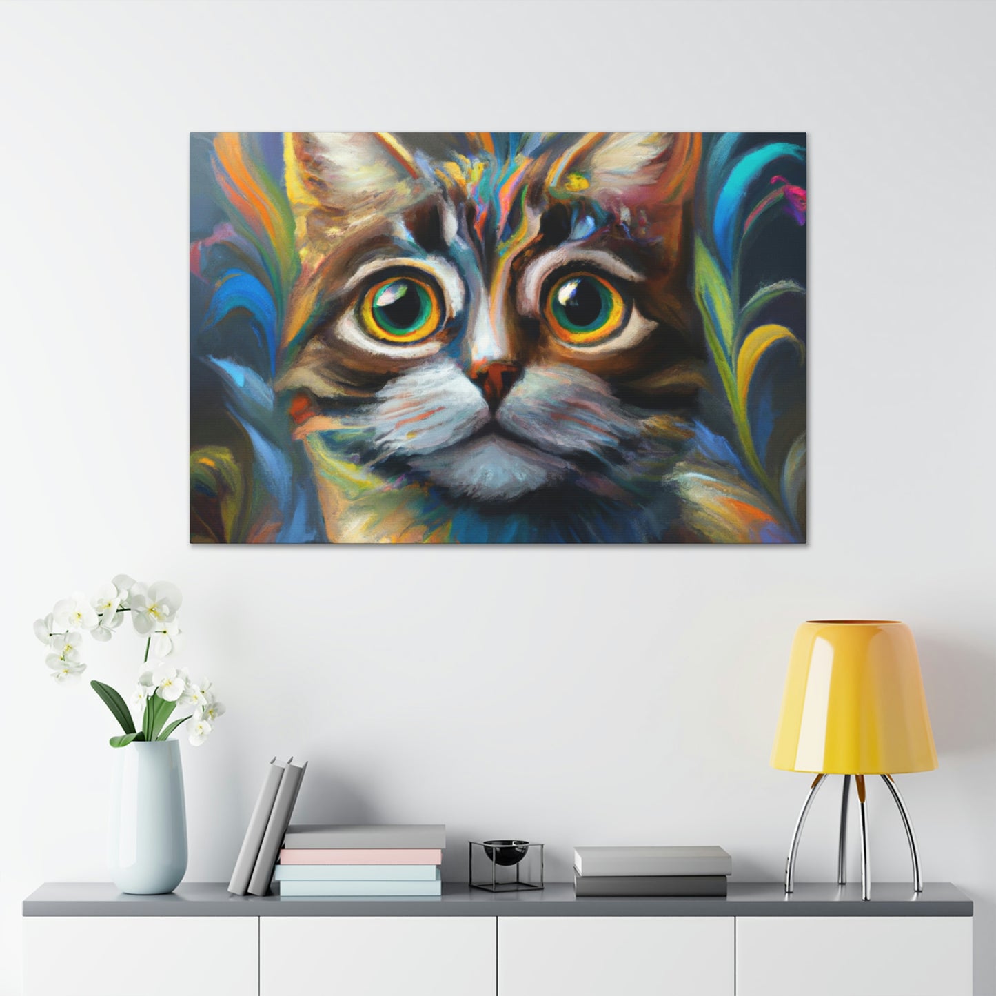 Rainbow Whiskers. - Canvas