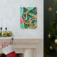 Bright Cat Blooms - Canvas