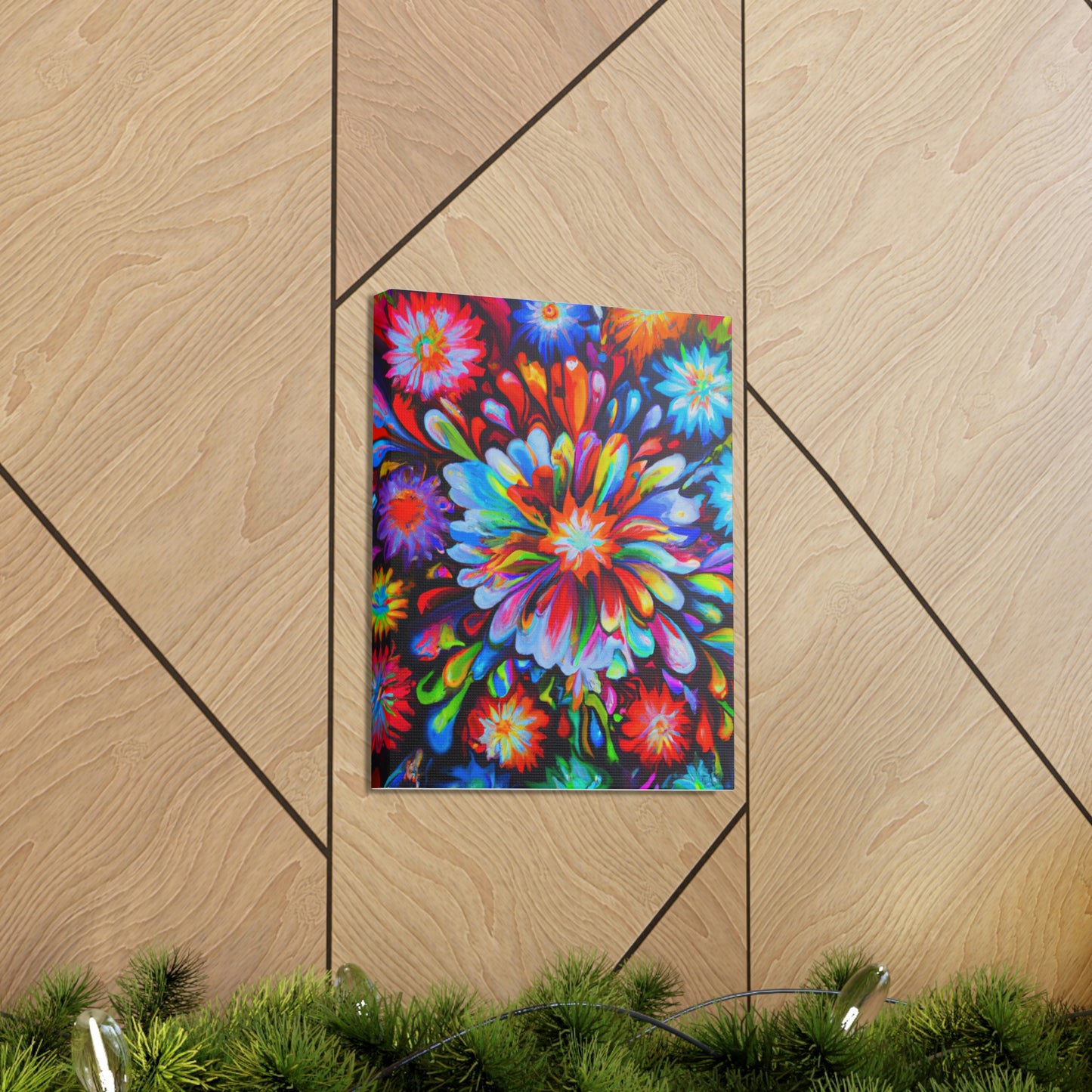 Vivid Floralscape. - Canvas