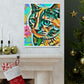 Bright Cat Blooms - Canvas