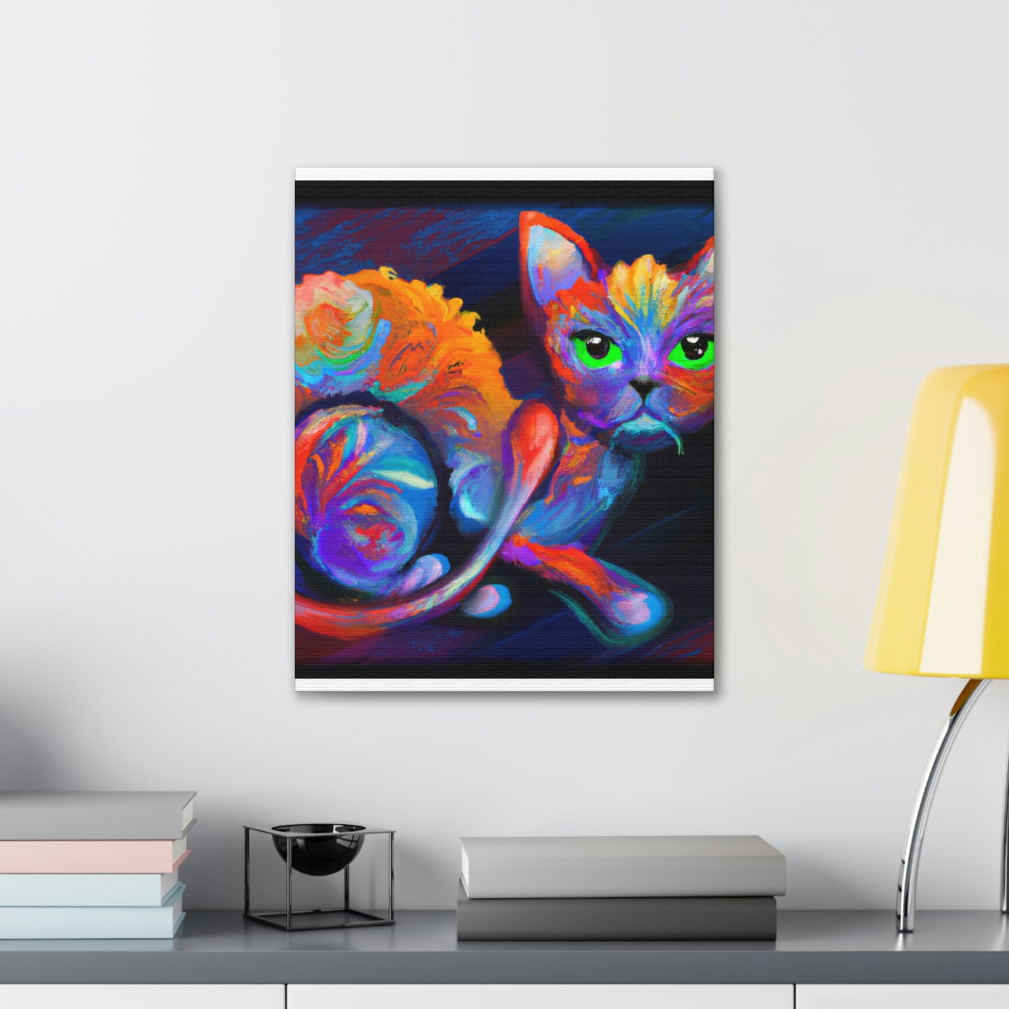 Feline Blooms. - Canvas