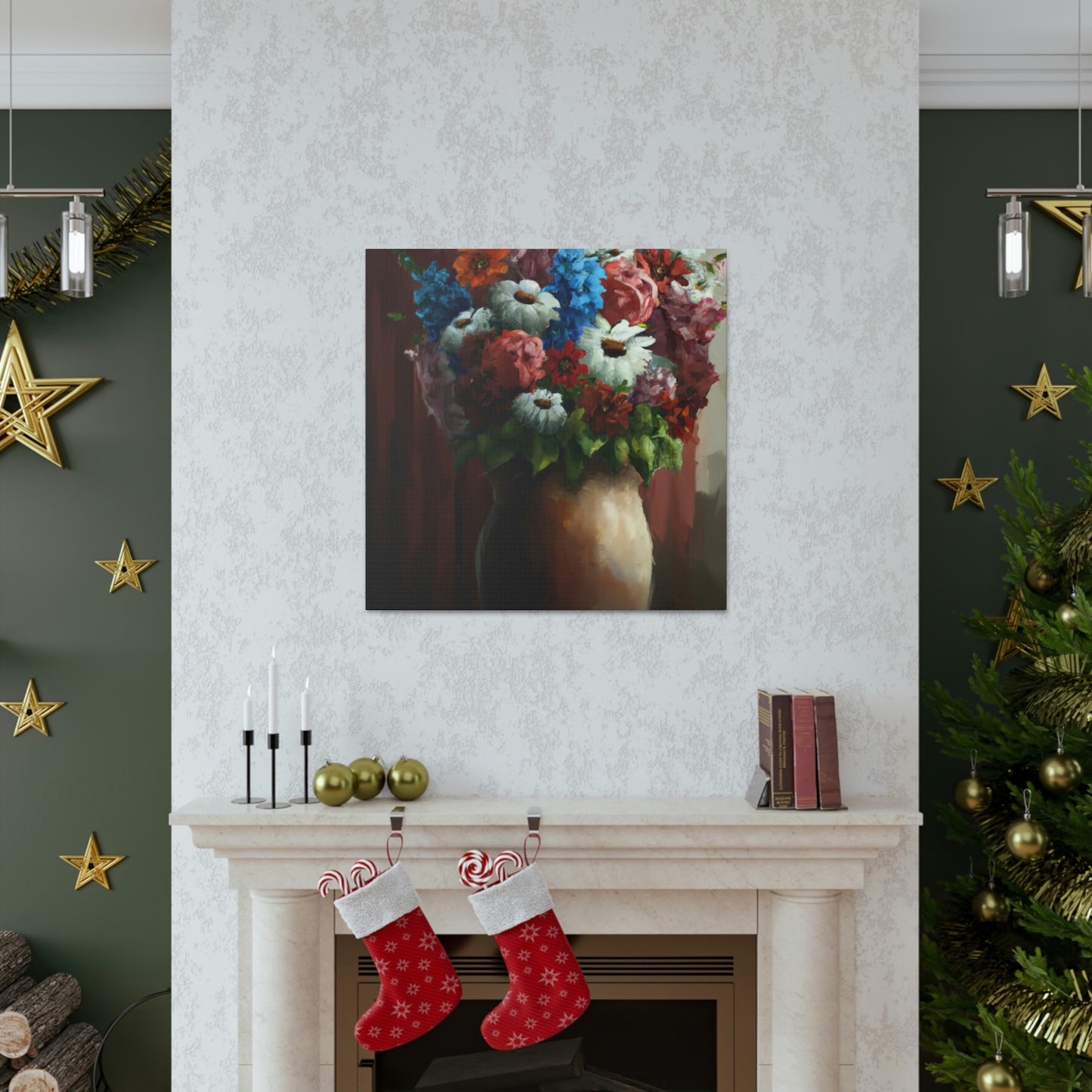 Vibrant Petal Bouquet. - Canvas