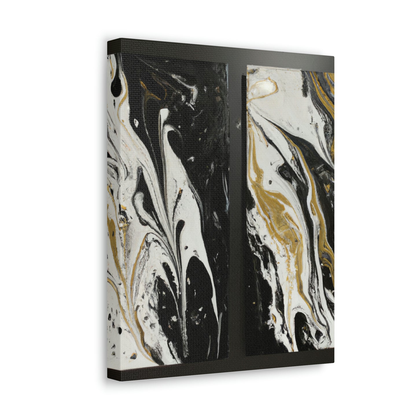 Gilded Liquid Chaos. - Canvas