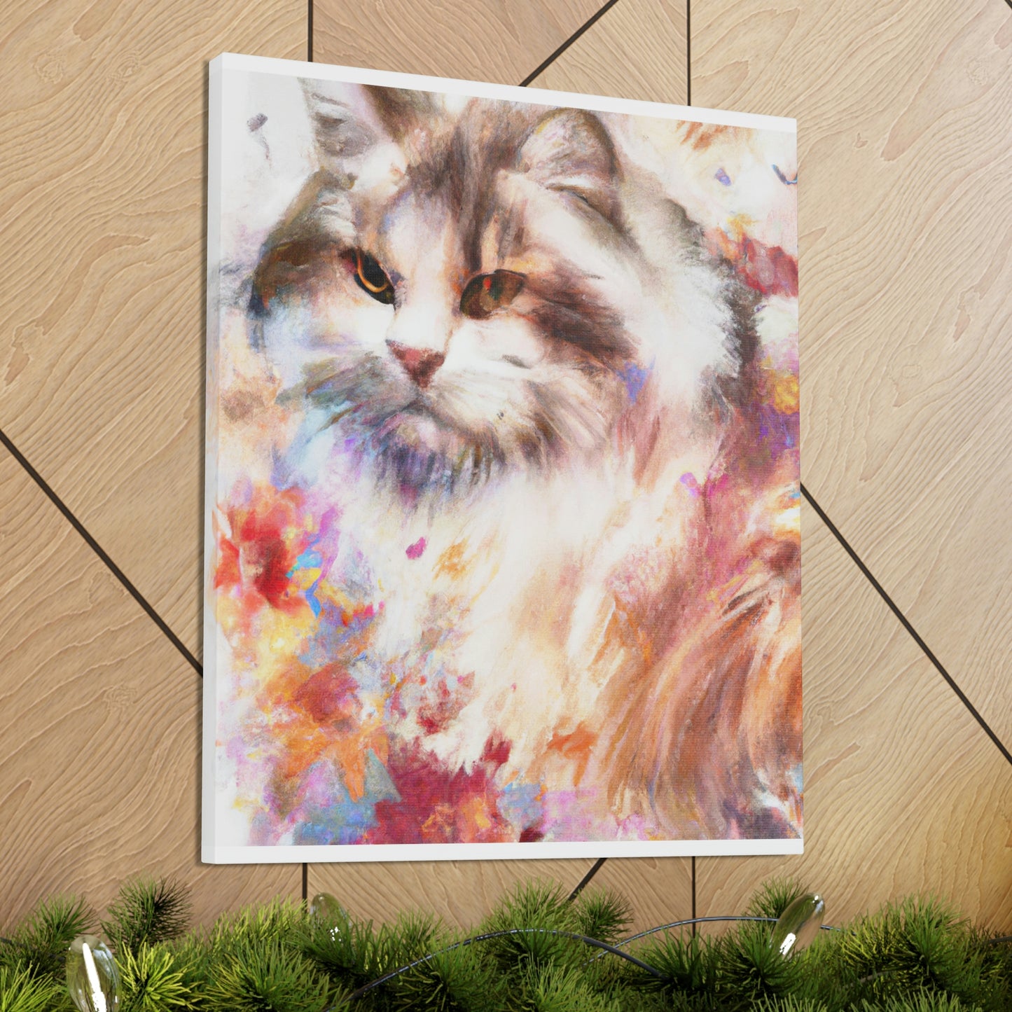 Feline Flora. - Canvas