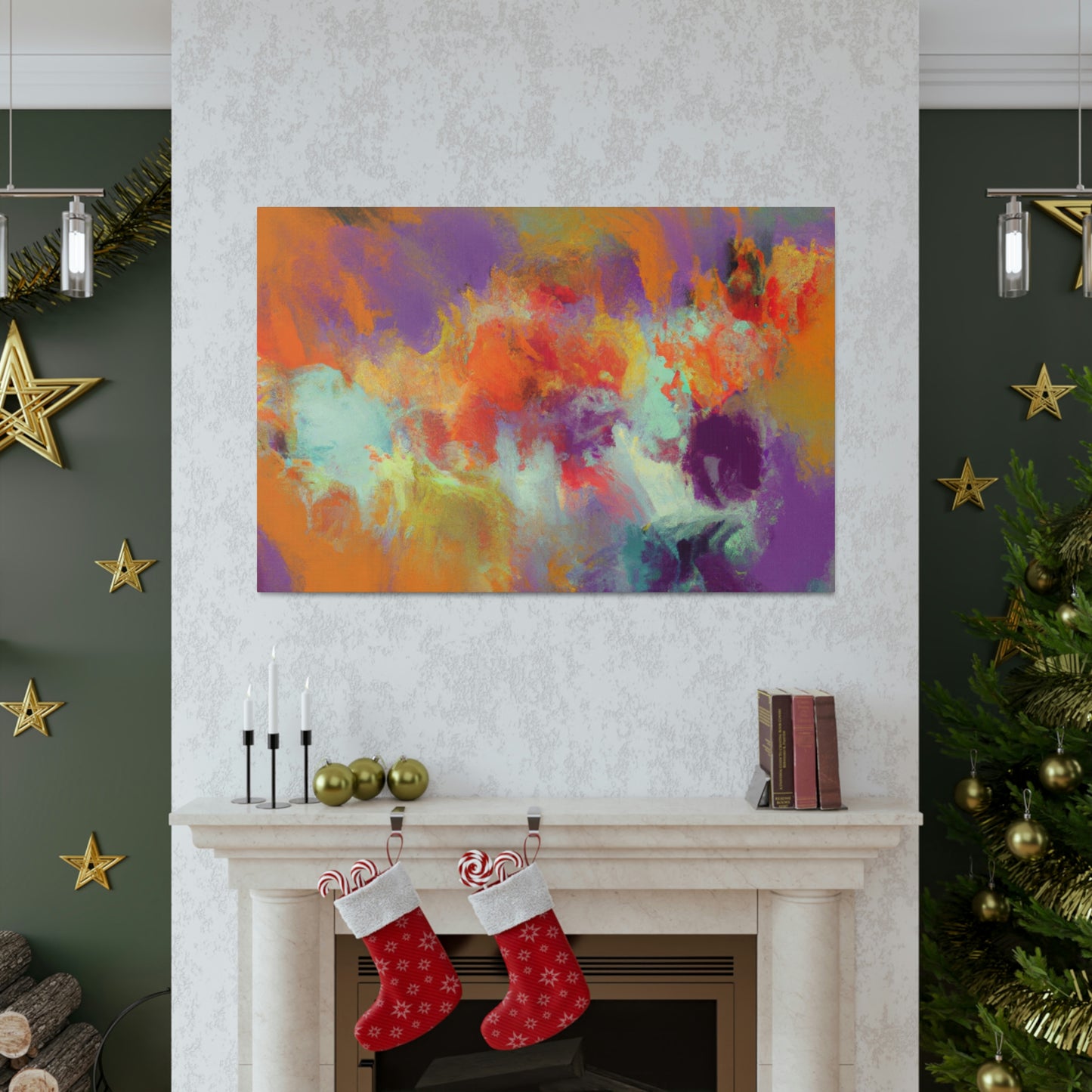 Coral Sparkle. - Canvas