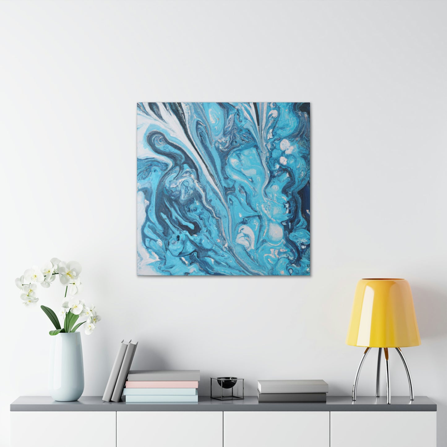Aqua Swirl. - Canvas