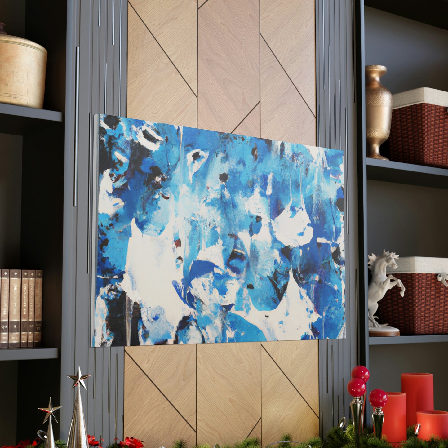 Blue Intricate Tiles - Canvas