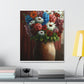 Vibrant Petal Bouquet. - Canvas