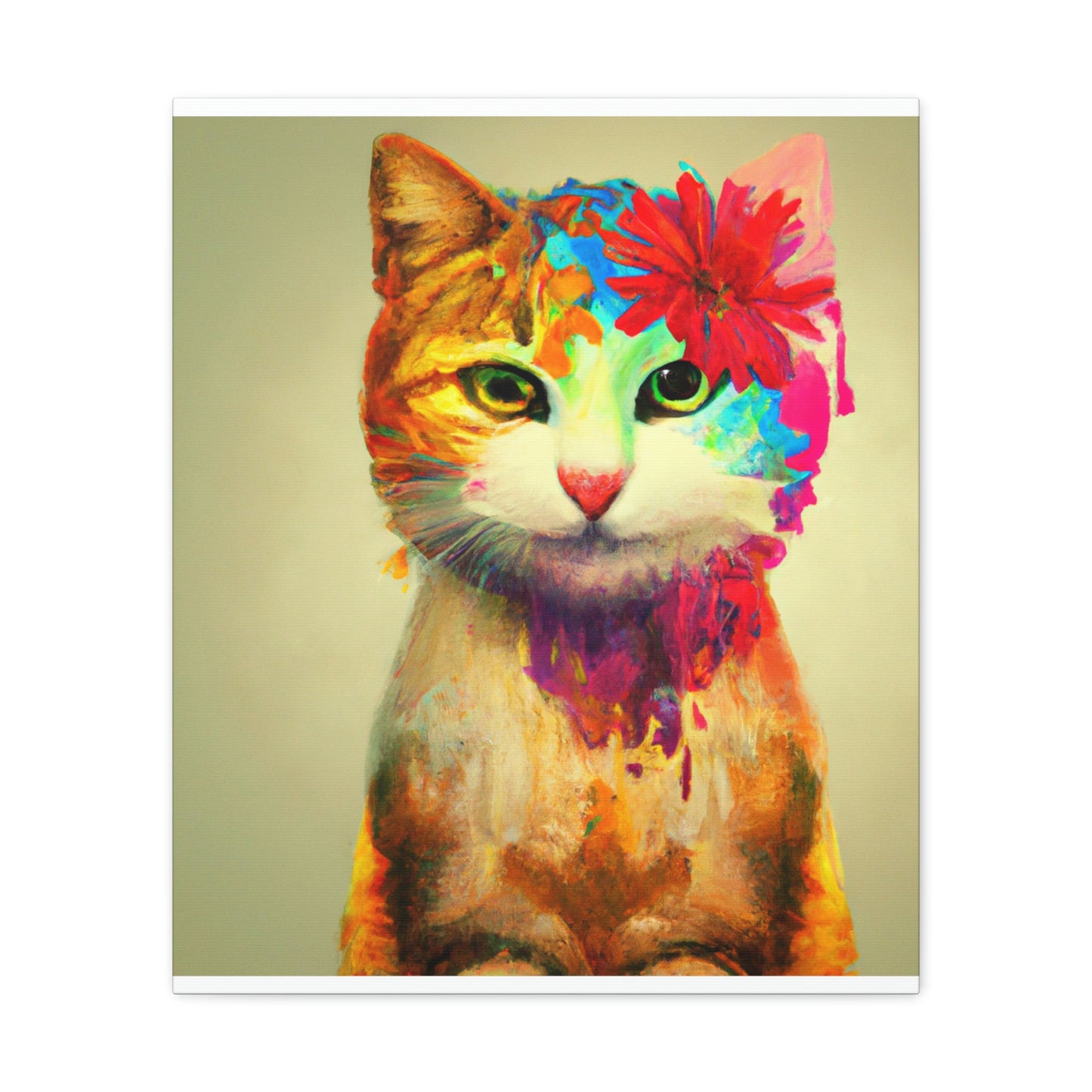 Flower Cat - Canvas
