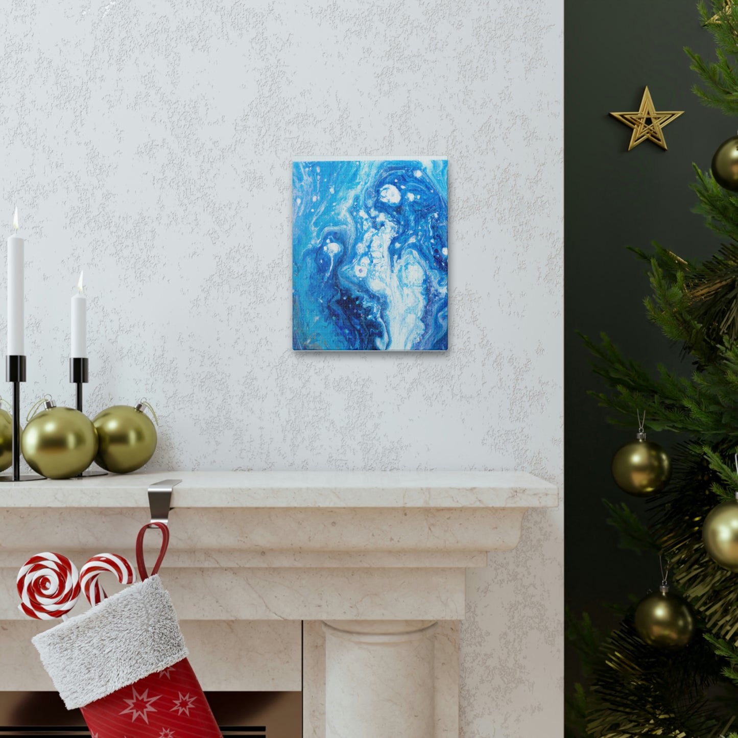 Cerulean Flow. - Canvas
