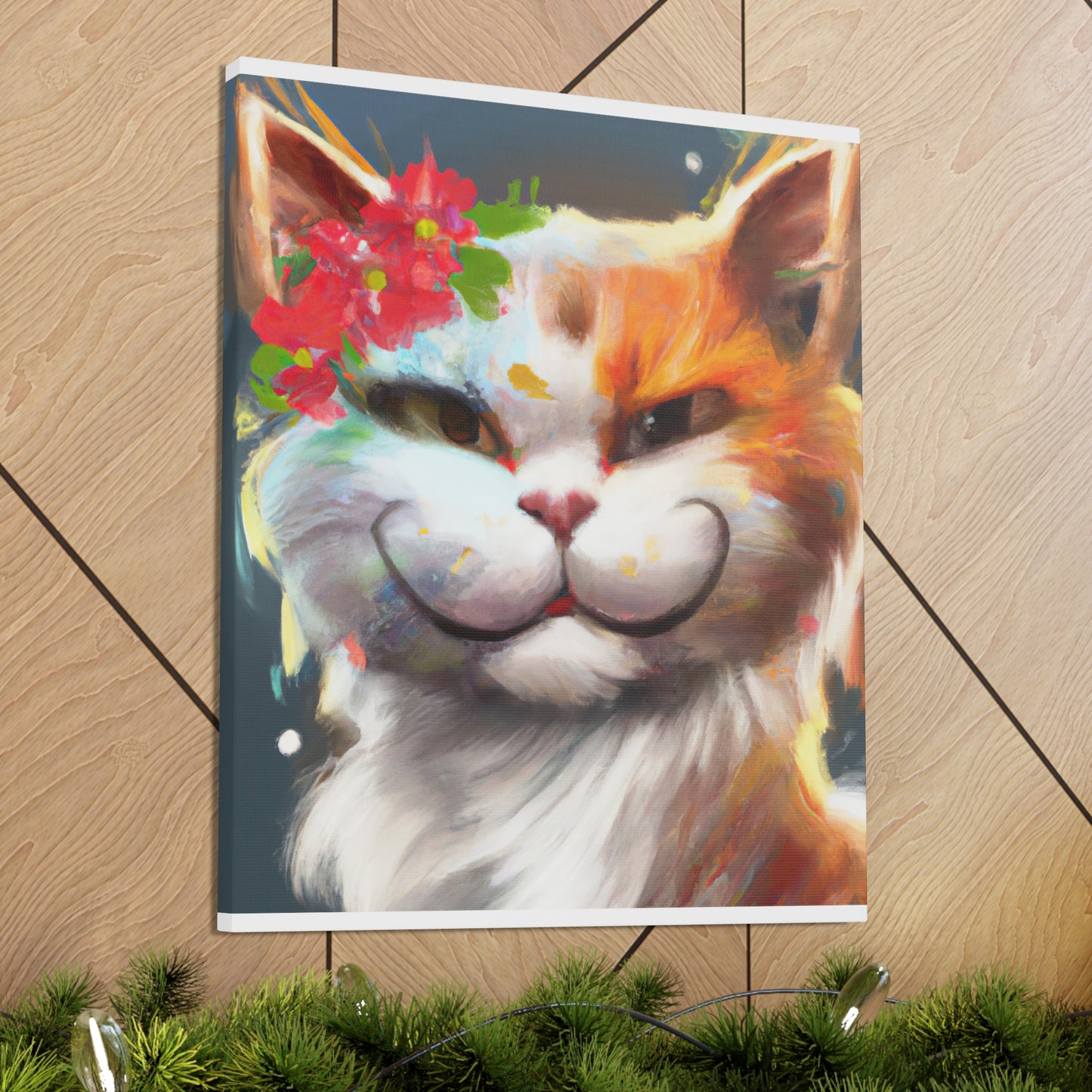 Feline Flora - Canvas
