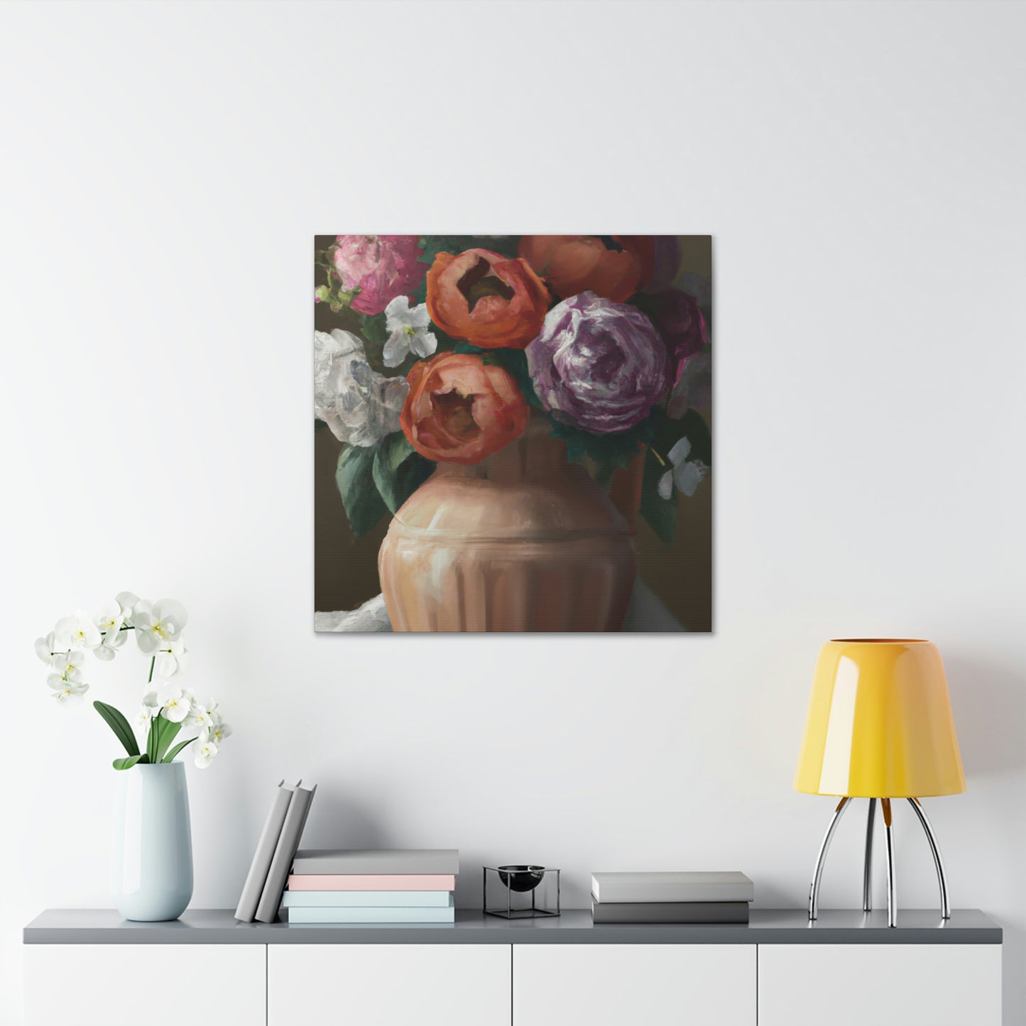 "Fading Floral Finesse" - Canvas