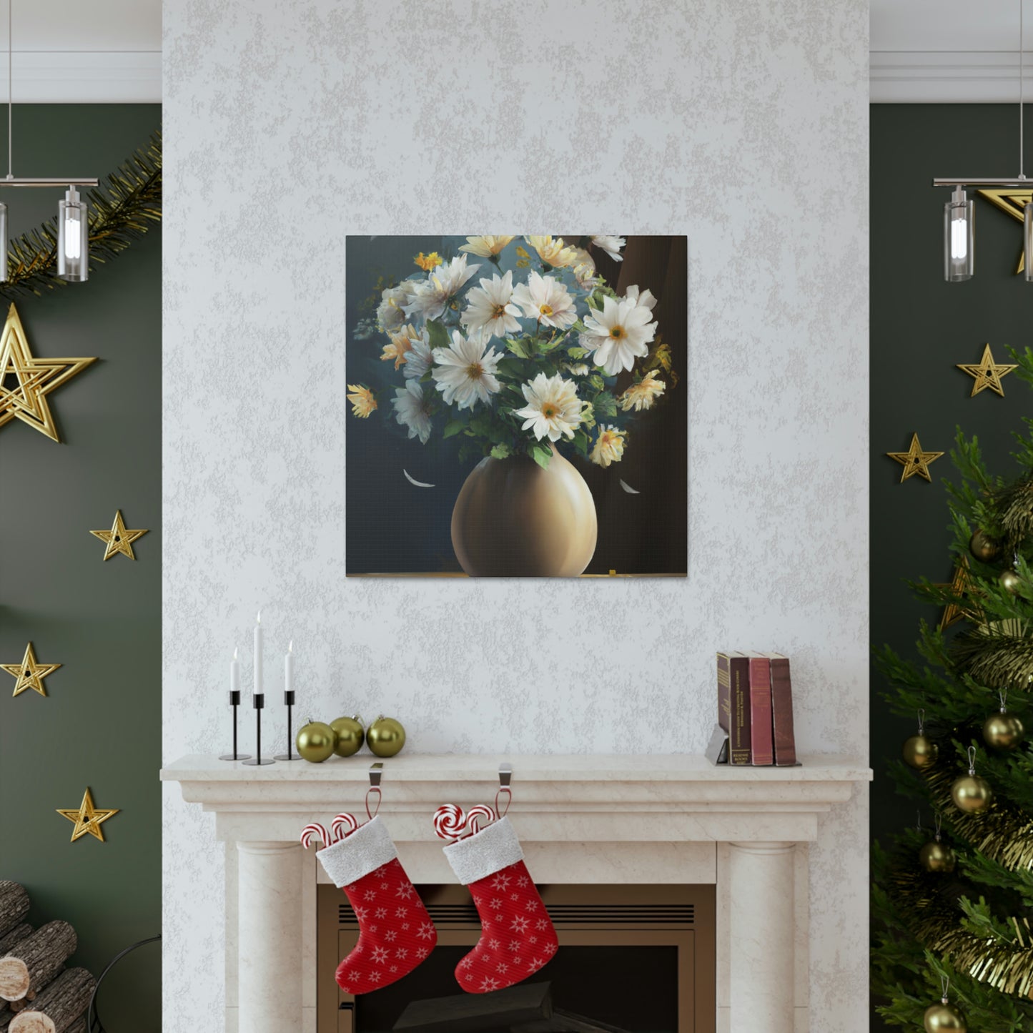 Vase Floral Splendor - Canvas