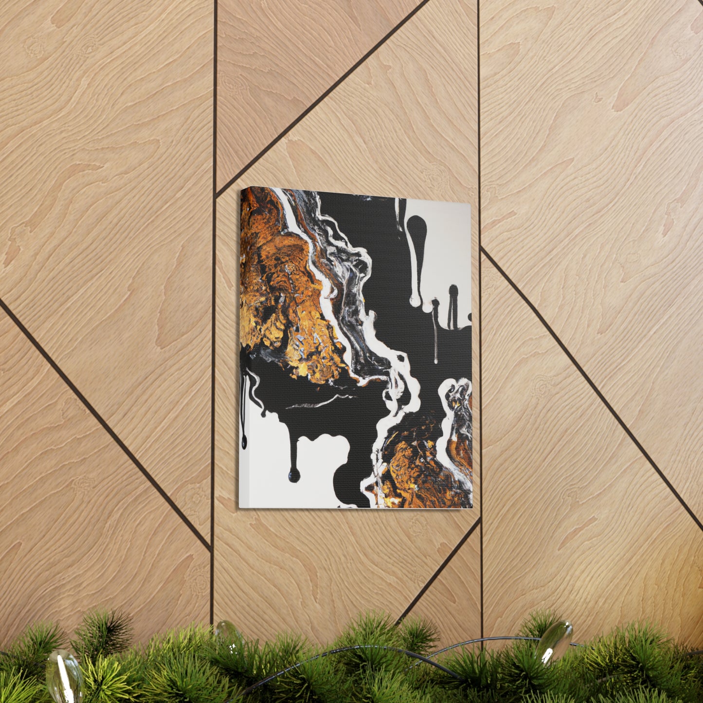 Golden Intricacy Flow. - Canvas