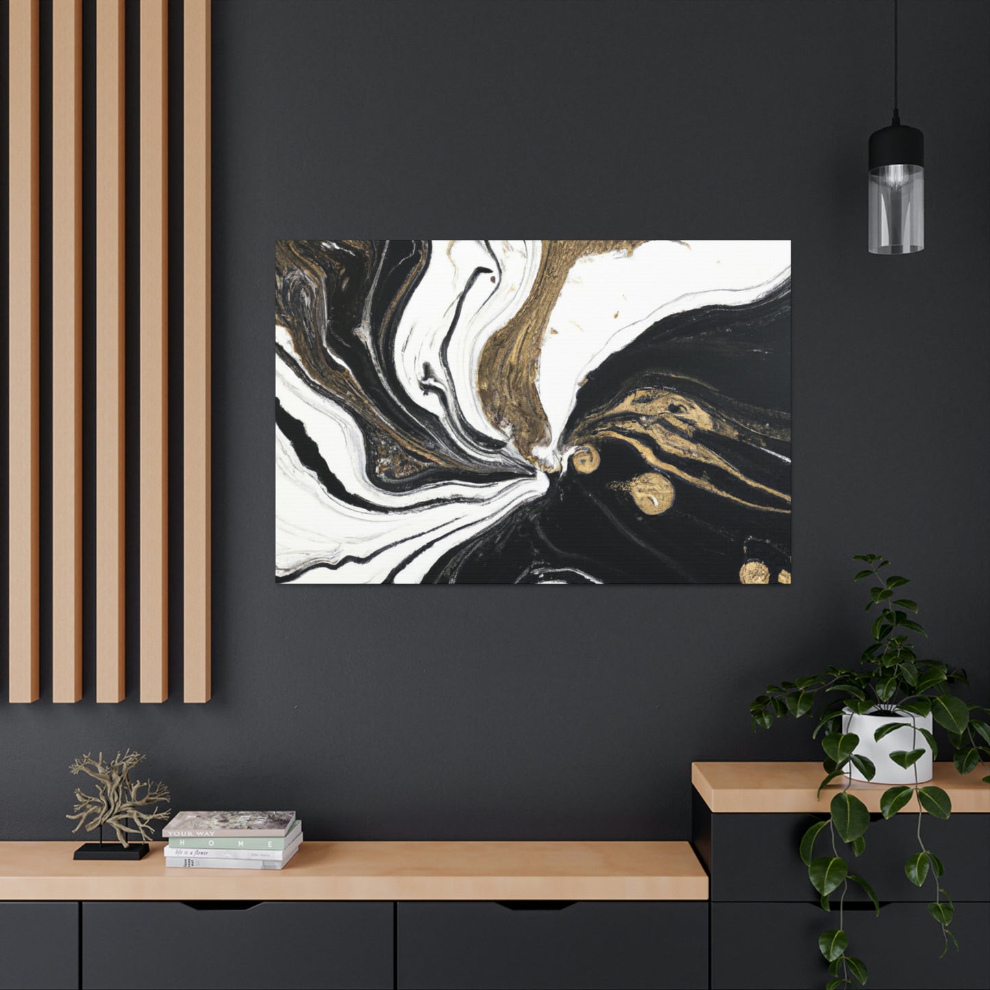 Golden Flux Flow. - Canvas