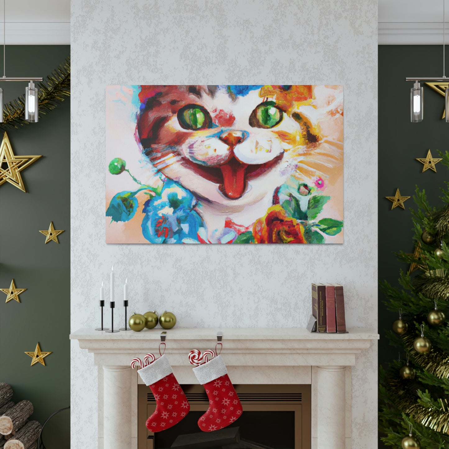 Feline Florals - Canvas