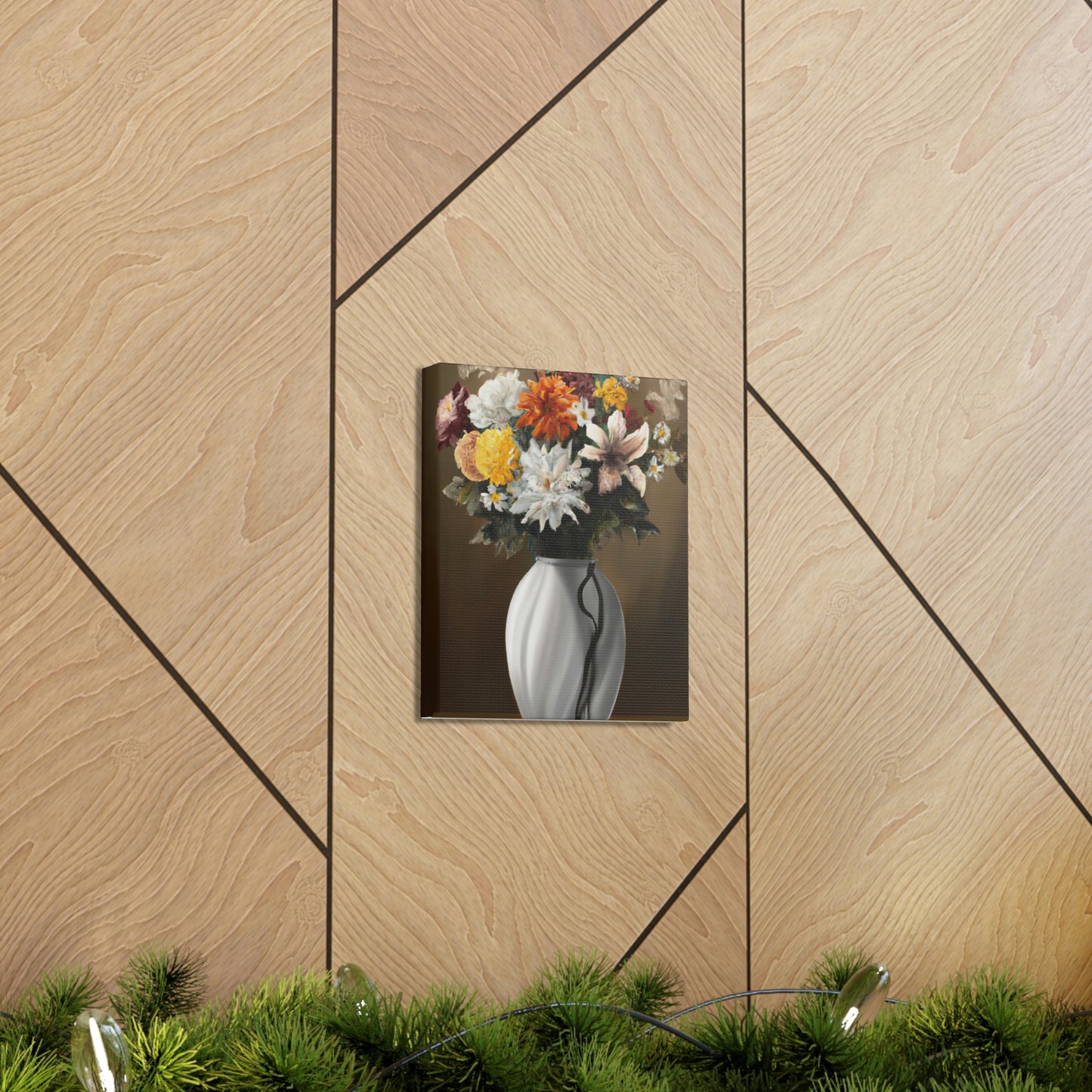 "Delicate Vase Blooms" - Canvas