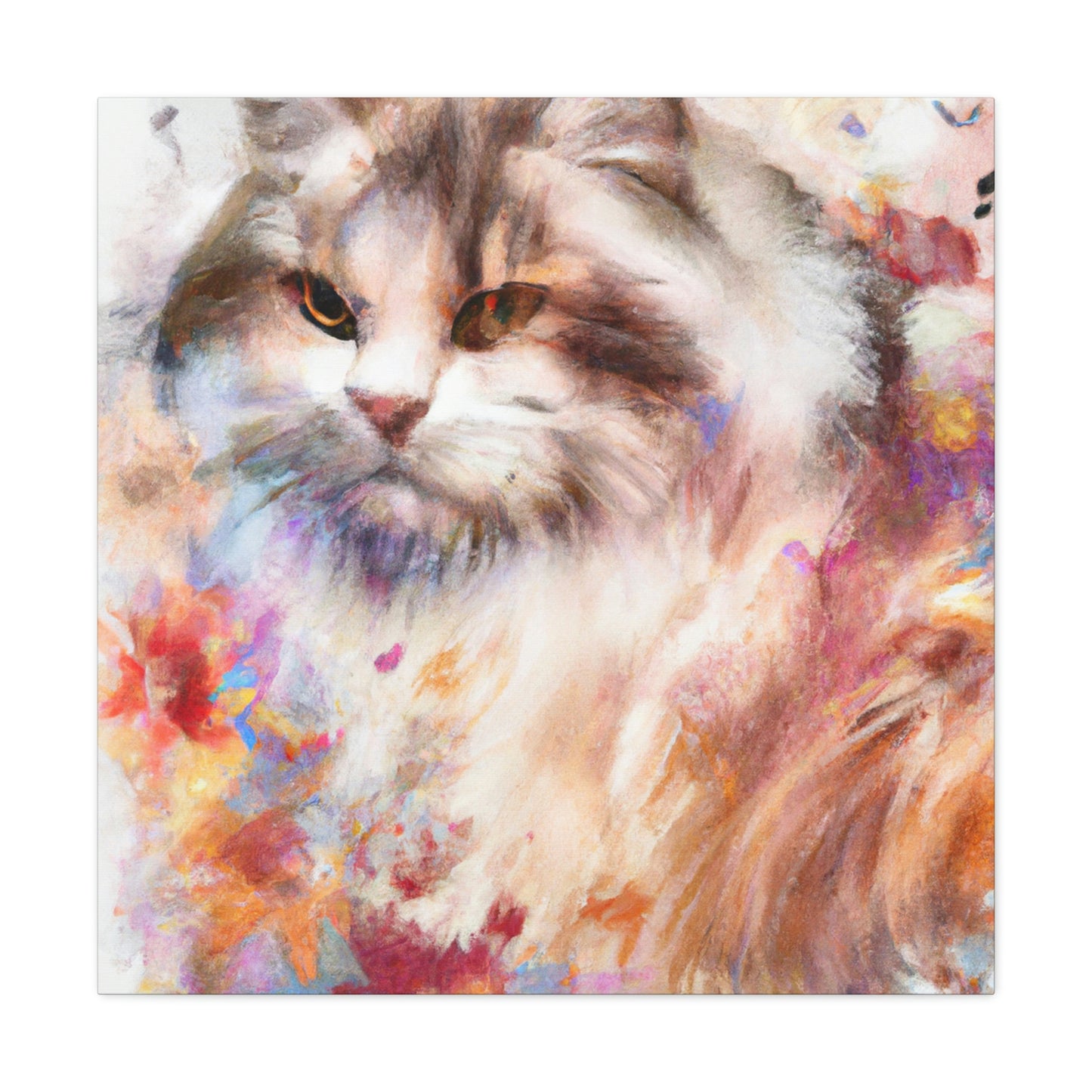 Feline Flora. - Canvas