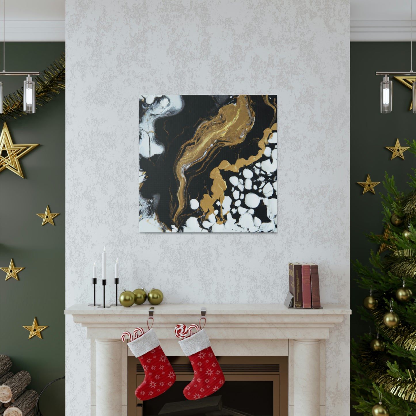 Glittering Ebony Cosmos - Canvas