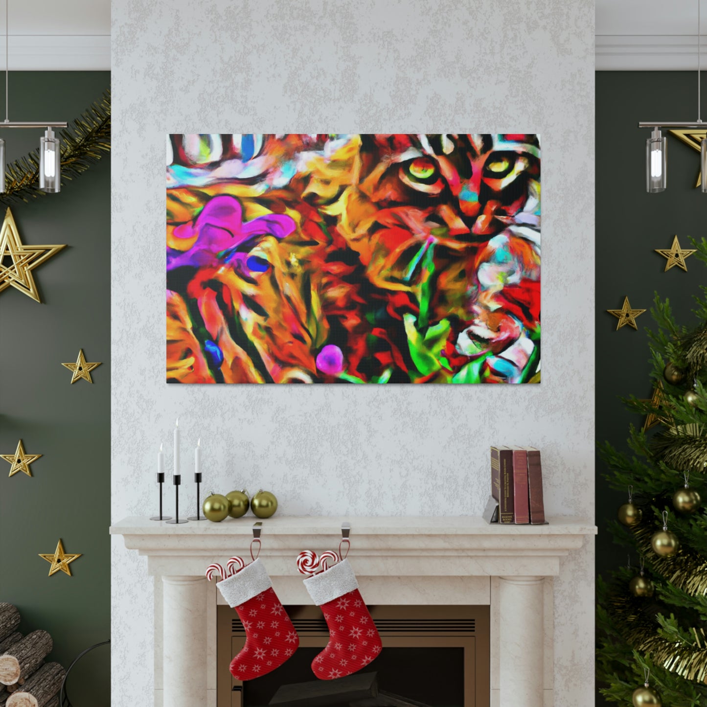 1. "Colored Flower Mix"
2. "Multi Flowered Cat"
3. "Digital Room Mix" - Canvas