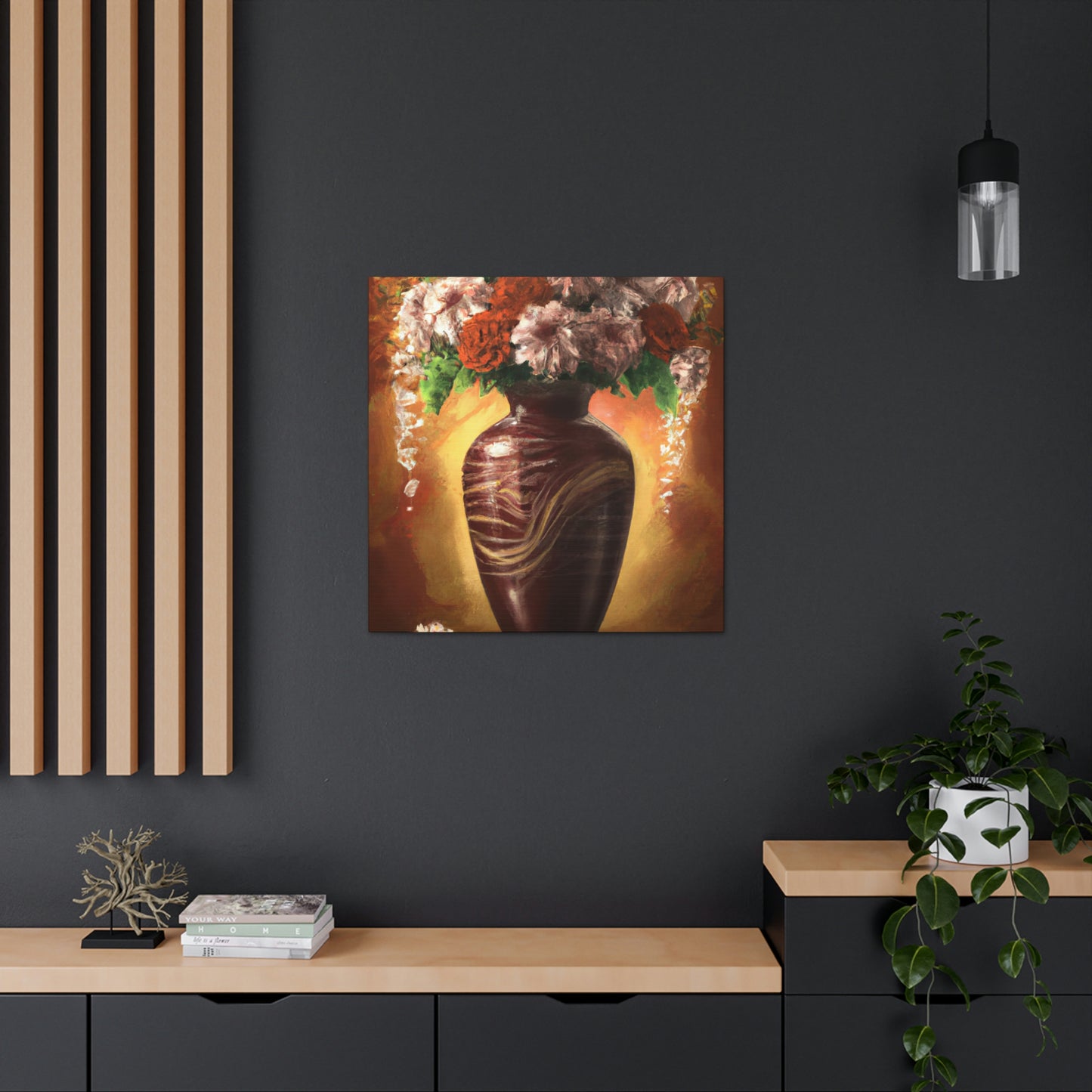 Floral Marvel Scene - Canvas