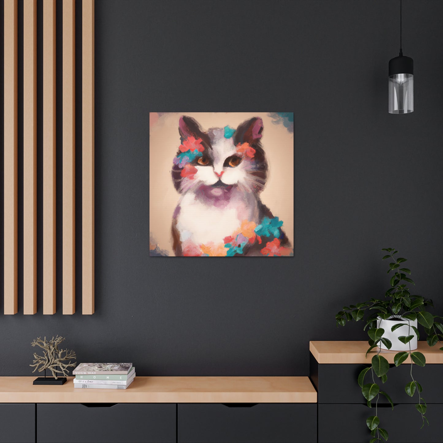 Kitty Blooms - Canvas
