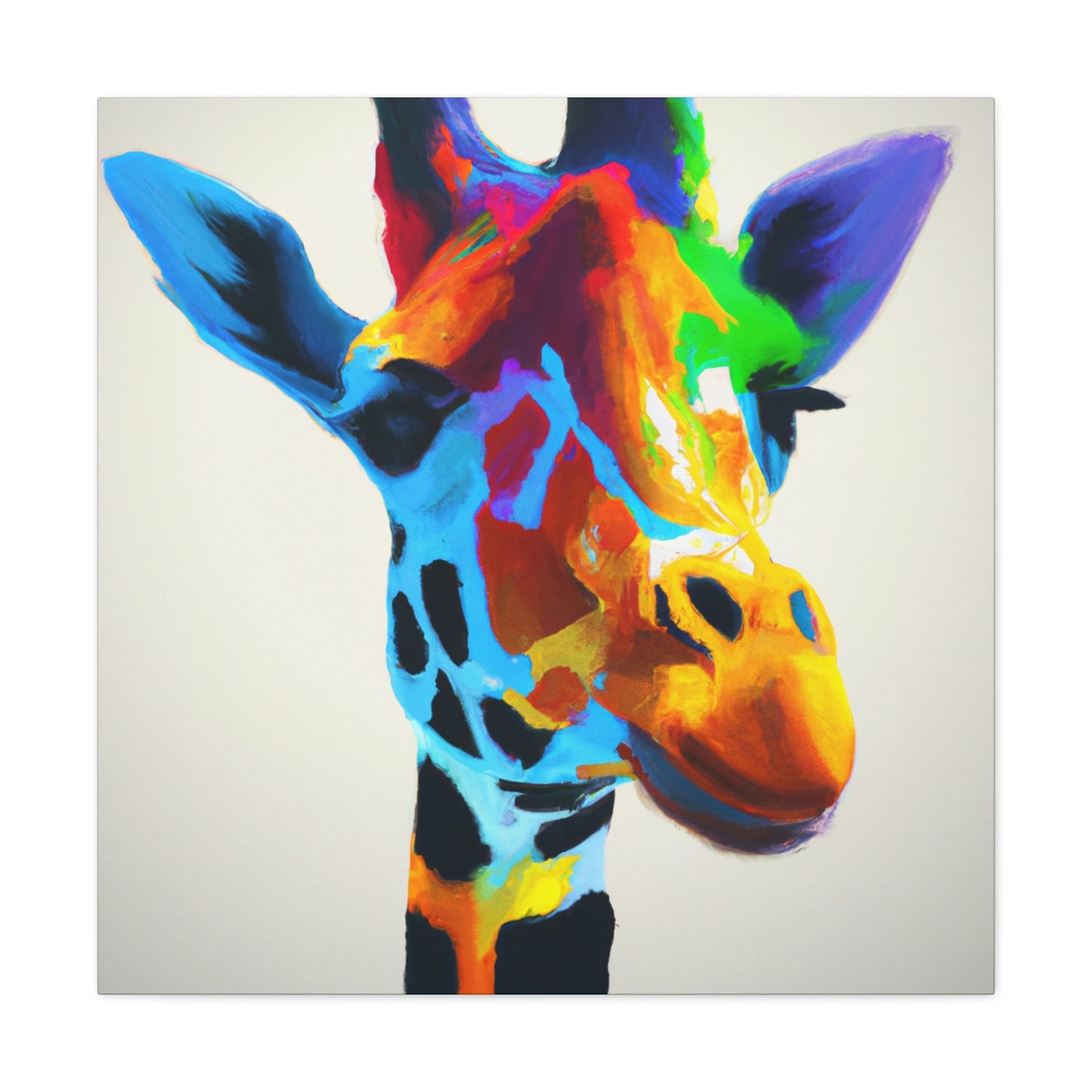 Vibrant Giraffe Dream. - Canvas