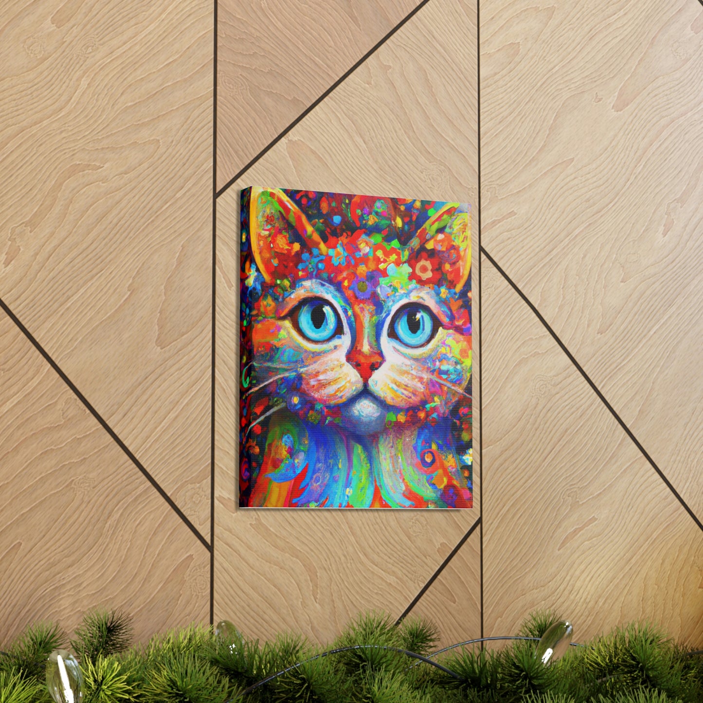 Floral Feline. - Canvas