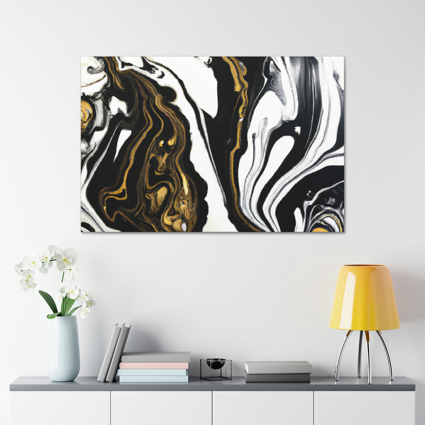 Ebony Gilded Flux - Canvas