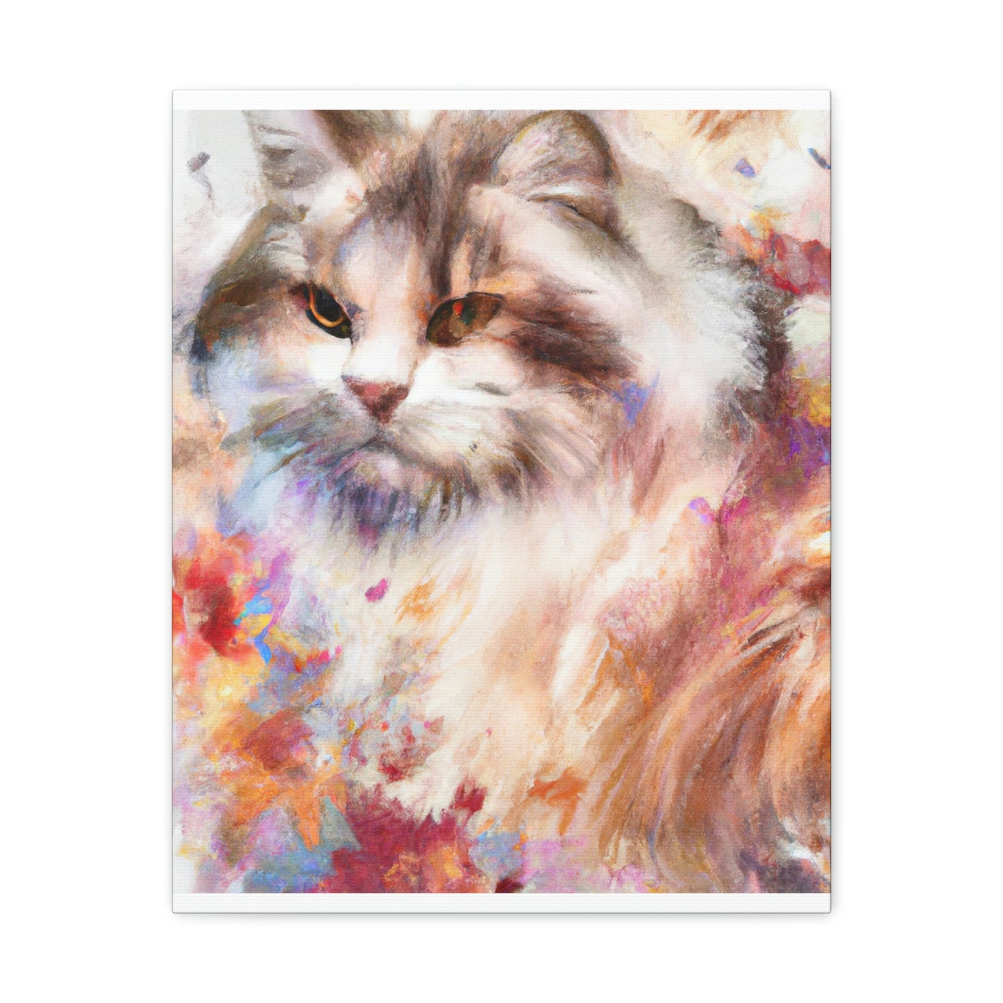 Feline Flora. - Canvas