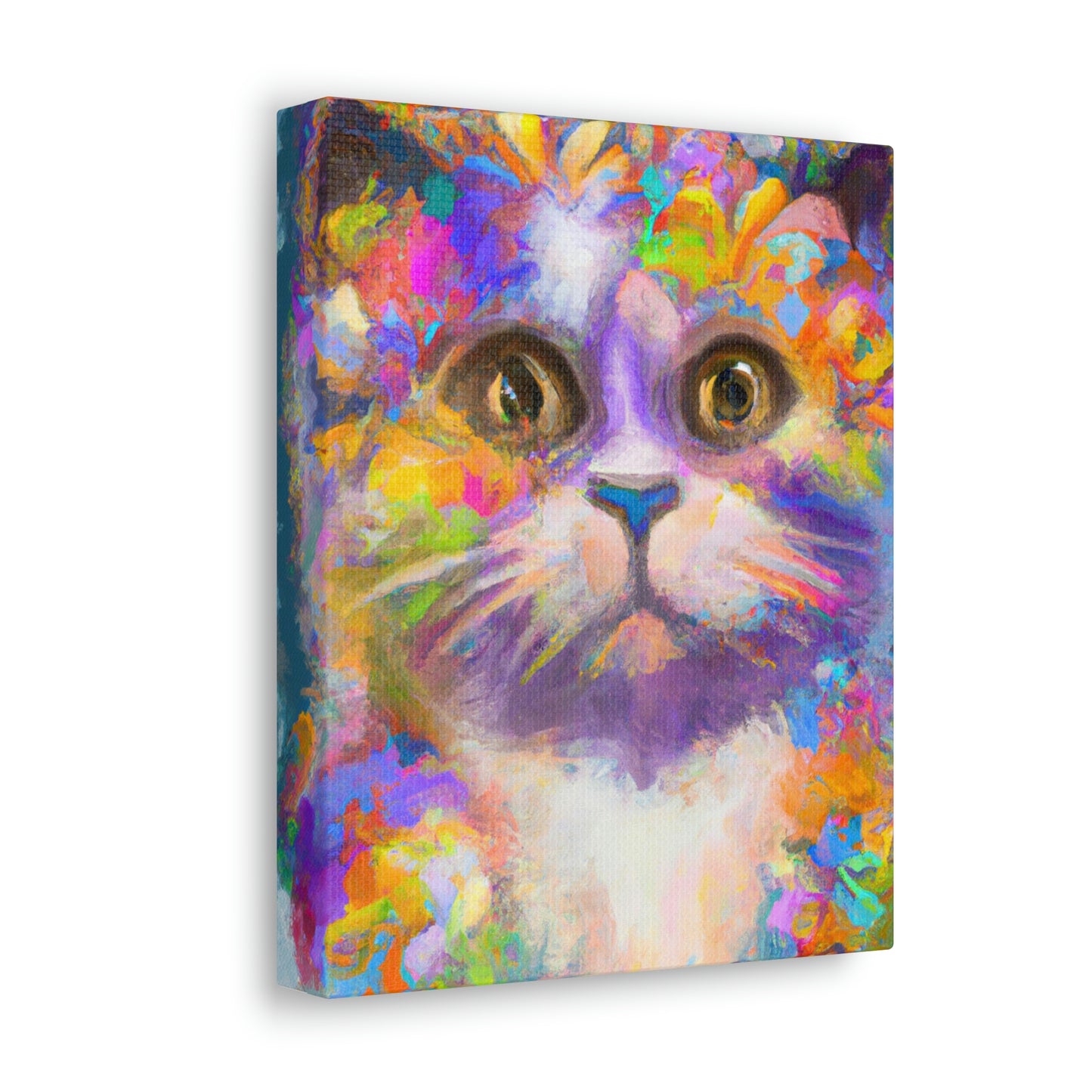 "Cat Rainbow". - Canvas