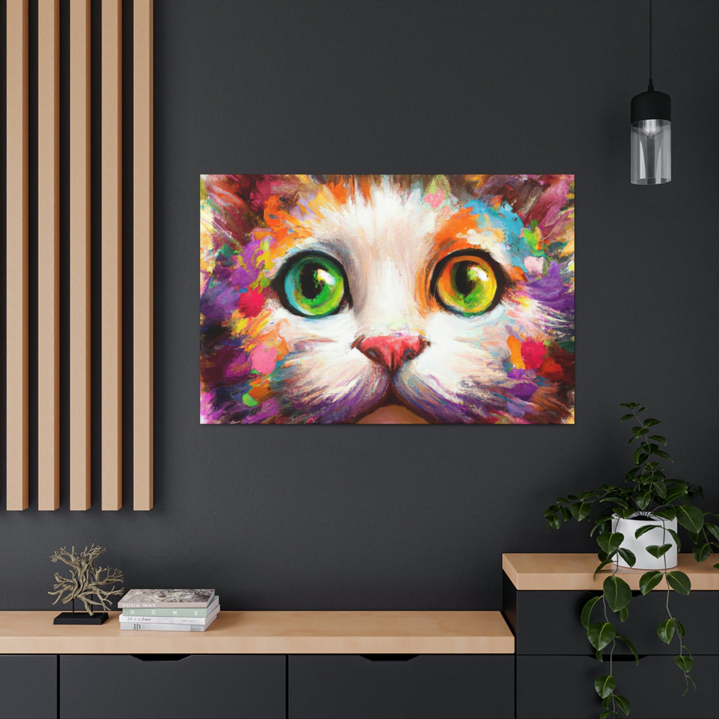 Feline Floral - Canvas