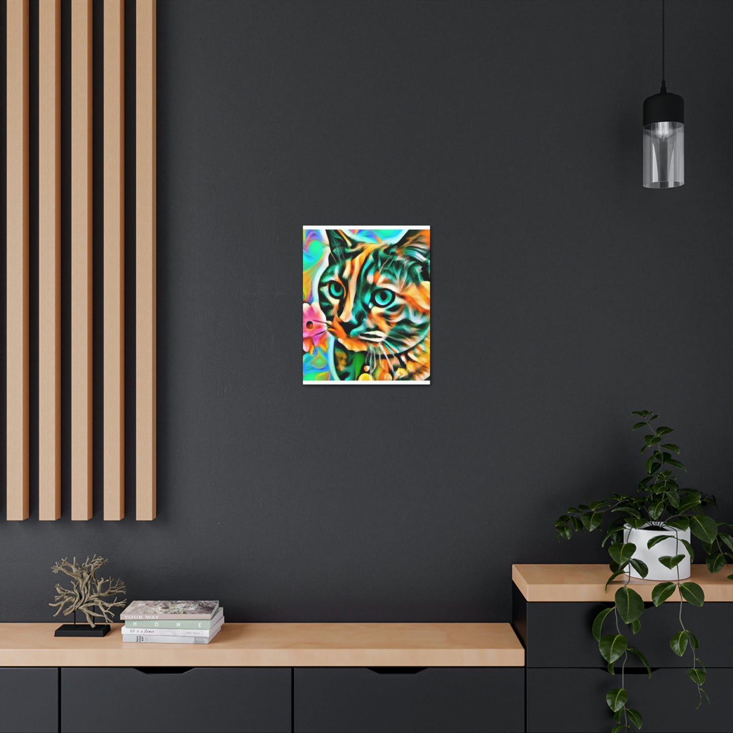 Bright Cat Blooms - Canvas
