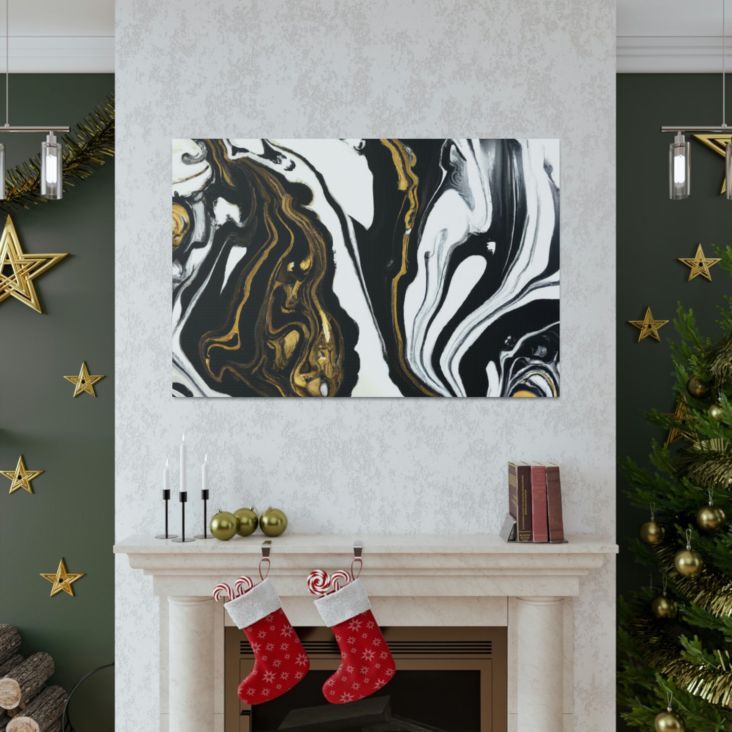 Ebony Gilded Flux - Canvas