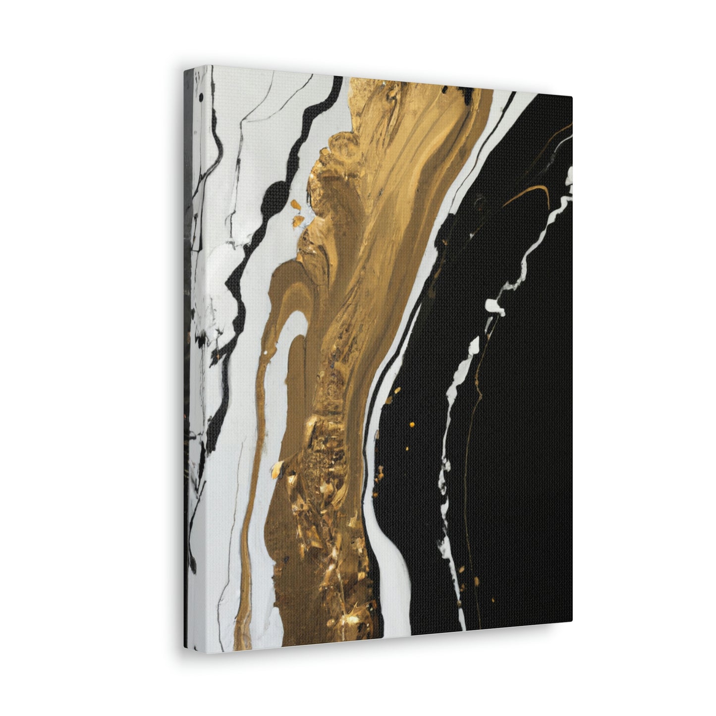 Golden Flow Fusion - Canvas