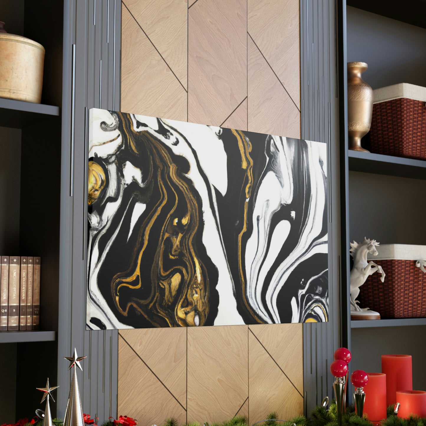 Ebony Gilded Flux - Canvas