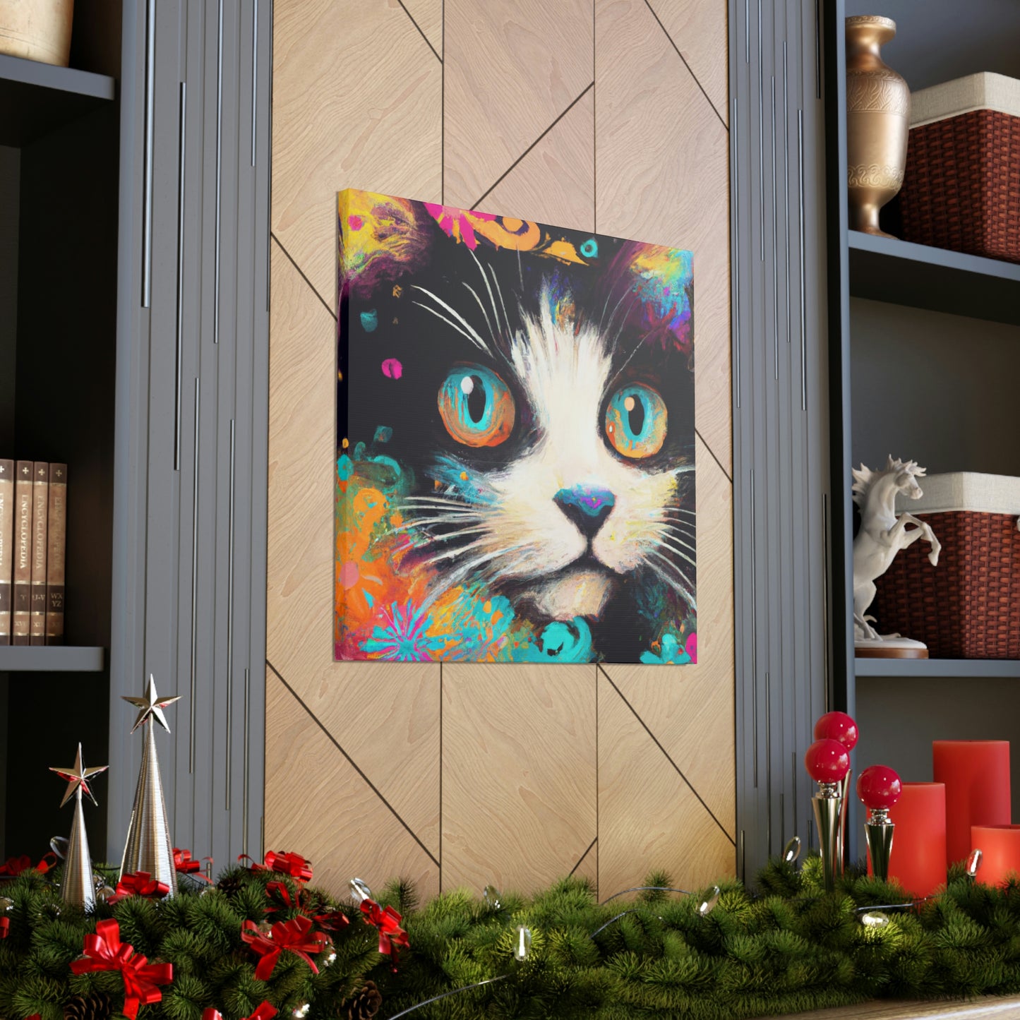 Feline Flourish. - Canvas