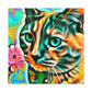 Bright Cat Blooms - Canvas