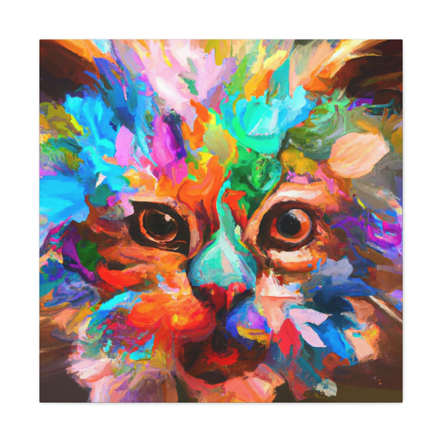 "Floral Feline" - Canvas