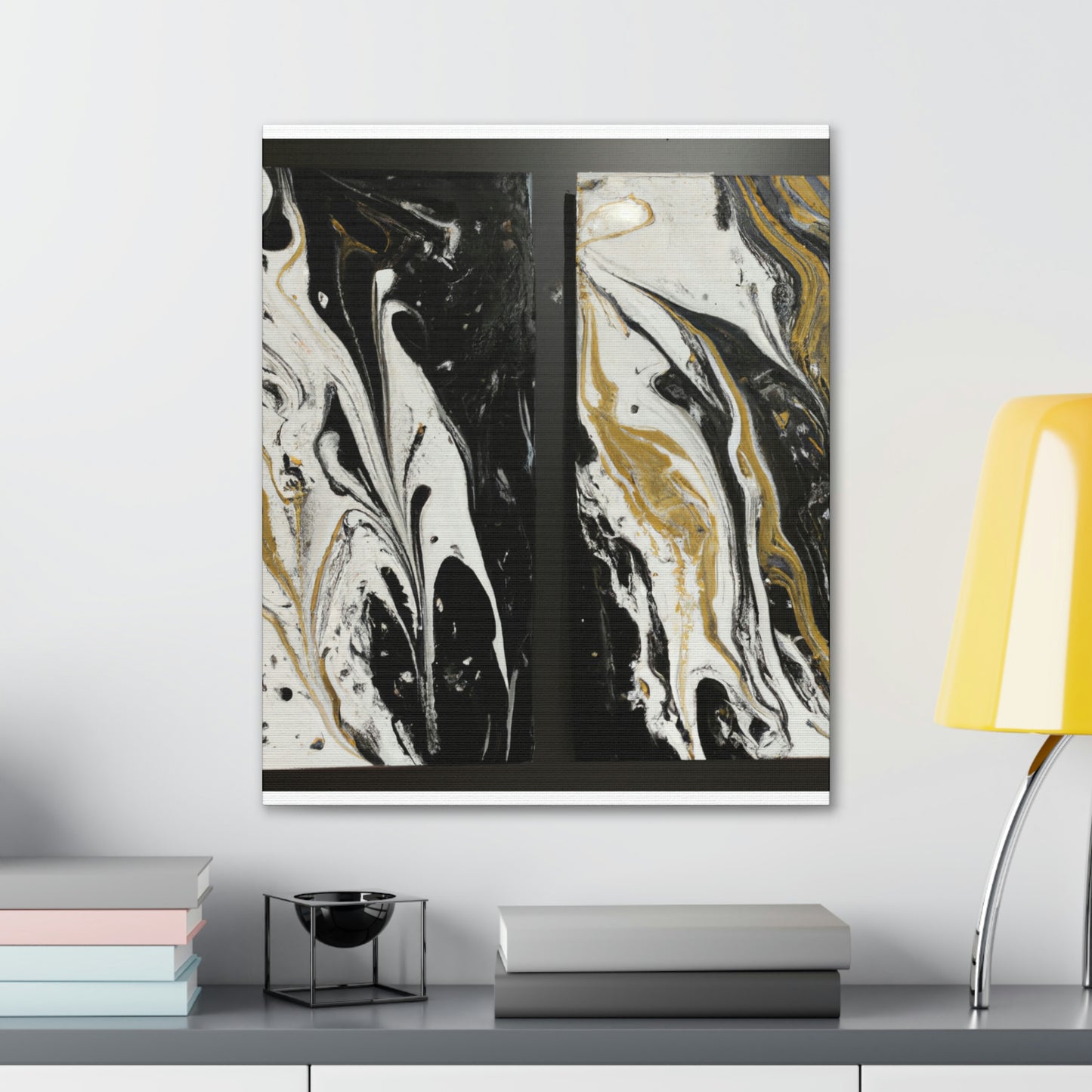 Gilded Liquid Chaos. - Canvas