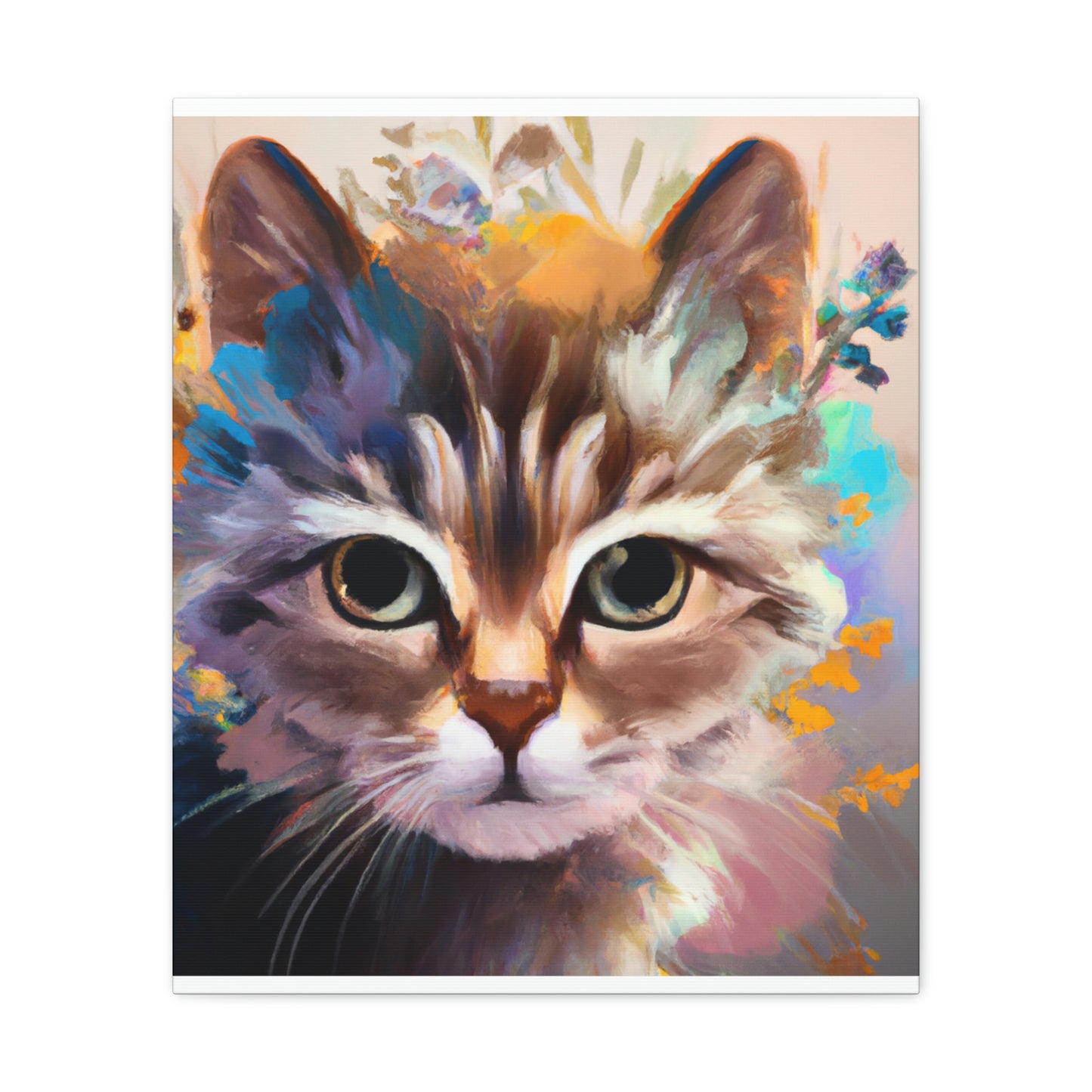 Feline Floral. - Canvas