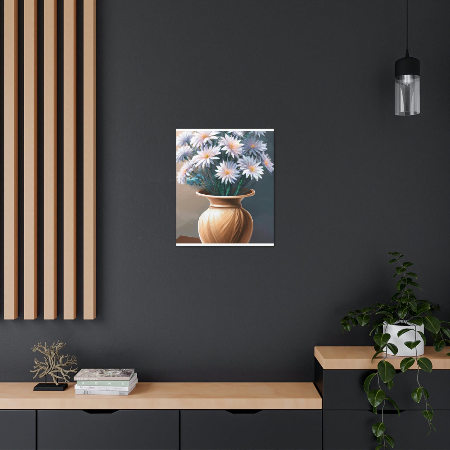 "Flower Vase Delight." - Canvas